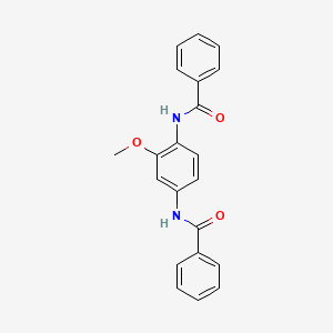 molecular formula C21H18N2O3 B5777651 N-(4-benzamido-3-methoxyphenyl)benzamide 