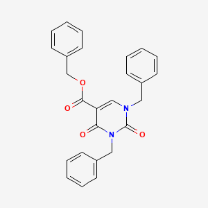 molecular formula C26H22N2O4 B577775 Benzyl 1,3-dibenzyl-2,4-dioxo-1,2,3,4-tetrahydropyrimidine-5-carboxylate CAS No. 1335053-75-2