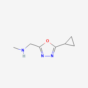 1-(5-cyclopropyl-1,3,4-oxadiazol-2-yl)-N-methylmethanamine