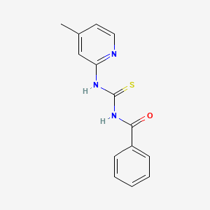 molecular formula C14H13N3OS B5777837 N-[(4-methylpyridin-2-yl)carbamothioyl]benzamide 