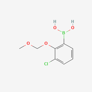 molecular formula C8H10BClO4 B577785 3-Chloro-2-(methoxymethoxy)phenylboronic acid CAS No. 1256355-47-1