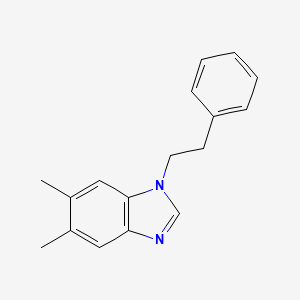 molecular formula C17H18N2 B5777890 5,6-Dimethyl-1-(2-phenylethyl)benzimidazole 