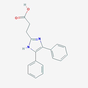 molecular formula C18H16N2O2 B057779 1H-Imidazole-2-propanoic acid, 4,5-diphenyl- CAS No. 55217-15-7