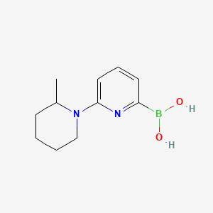 molecular formula C11H17BN2O2 B577791 (6-(2-Methylpiperidin-1-yl)pyridin-2-yl)boronic acid CAS No. 1309981-33-6