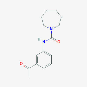 molecular formula C15H20N2O2 B5777943 N-(3-acetylphenyl)azepane-1-carboxamide 