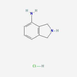 molecular formula C8H11ClN2 B577795 Isoindolin-4-amine hydrochloride CAS No. 1260847-41-3