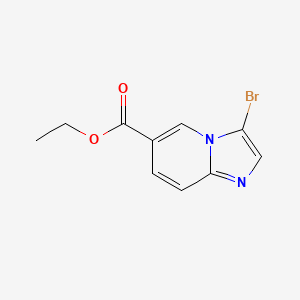 molecular formula C10H9BrN2O2 B577796 Ethyl 3-Bromoimidazo[1,2-a]pyridine-6-carboxylate CAS No. 1215504-30-5