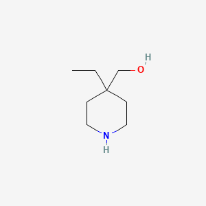 molecular formula C8H17NO B577798 (4-Ethylpiperidin-4-yl)methanol CAS No. 1256643-15-8