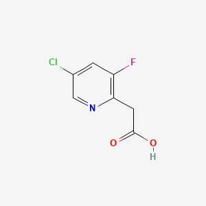 molecular formula C7H5ClFNO2 B577799 2-(5-Chloro-3-fluoropyridin-2-YL)acetic acid CAS No. 1214323-94-0