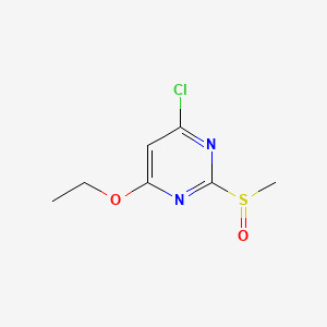 molecular formula C7H9ClN2O2S B577801 4-Chloro-6-ethoxy-2-(methylsulfinyl)pyrimidine CAS No. 1289386-28-2