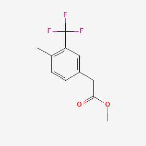 molecular formula C11H11F3O2 B577802 Methyl 2-(4-methyl-3-(trifluoromethyl)phenyl)acetate CAS No. 1261553-60-9