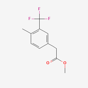 molecular formula C11H11F3O2 B577802 Methyl 4-methyl-3-trifluoromethylphenylacetate CAS No. 1261553-60-9
