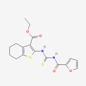molecular formula C17H18N2O4S2 B5778040 Ethyl 2-{[(furan-2-ylcarbonyl)carbamothioyl]amino}-4,5,6,7-tetrahydro-1-benzothiophene-3-carboxylate 