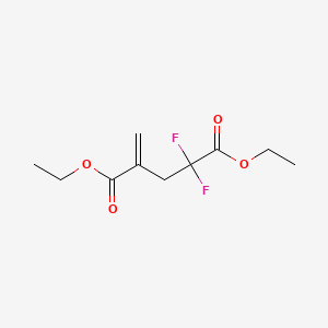 molecular formula C10H14F2O4 B577810 Diethyl 2,2-difluoro-4-methylenepentanedioate CAS No. 1307857-46-0