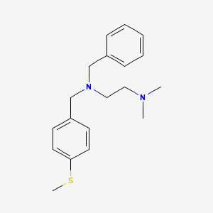 molecular formula C19H26N2S B5778107 N'-benzyl-N,N-dimethyl-N'-[(4-methylsulfanylphenyl)methyl]ethane-1,2-diamine 