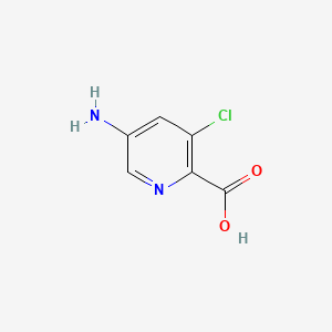 molecular formula C6H5ClN2O2 B577811 5-Amino-3-chloropicolinic acid CAS No. 1256810-46-4
