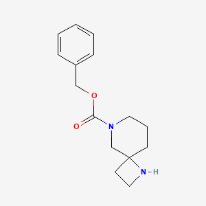 molecular formula C15H20N2O2 B577814 Benzyl 1,6-diazaspiro[3.5]nonane-6-carboxylate CAS No. 1334499-75-0