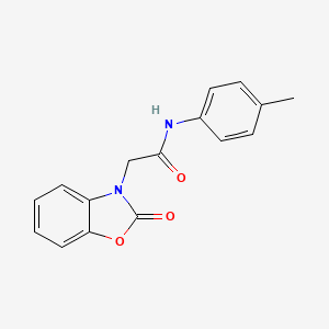 molecular formula C16H14N2O3 B5778146 N-(4-methylphenyl)-2-(2-oxo-1,3-benzoxazol-3-yl)acetamide 