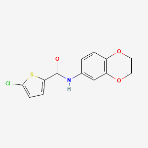 molecular formula C13H10ClNO3S B5778166 5-chloro-N-(2,3-dihydro-1,4-benzodioxin-6-yl)thiophene-2-carboxamide 