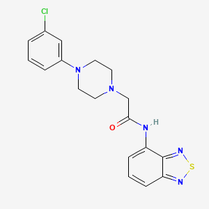 molecular formula C18H18ClN5OS B5778298 N-(2,1,3-benzothiadiazol-4-yl)-2-[4-(3-chlorophenyl)piperazin-1-yl]acetamide 