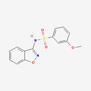 molecular formula C14H12N2O4S B5778320 N-(1,2-benzoxazol-3-yl)-3-methoxybenzenesulfonamide 