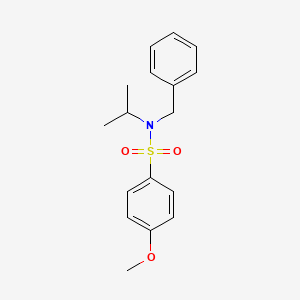 molecular formula C17H21NO3S B5778347 N-BENZYL-4-METHOXY-N-(PROPAN-2-YL)BENZENE-1-SULFONAMIDE 