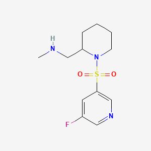 molecular formula C12H18FN3O2S B577835 1-(1-(5-Fluoropyridin-3-ylsulfonyl)piperidin-2-yl)-n-methylmethanamine CAS No. 1273851-05-0
