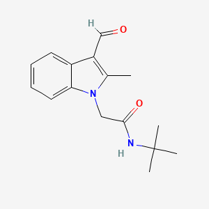 molecular formula C16H20N2O2 B5778358 N-tert-butyl-2-(3-formyl-2-methyl-1H-indol-1-yl)acetamide 