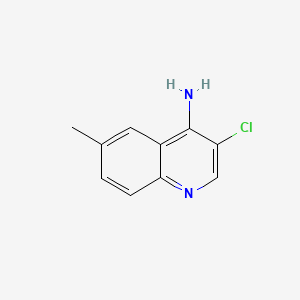 molecular formula C10H9ClN2 B577837 3-Chloro-6-methylquinolin-4-amine CAS No. 1208738-48-0