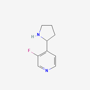 molecular formula C9H11FN2 B577841 3-Fluoro-4-(2-pyrrolidinyl)pyridine CAS No. 1270491-52-5