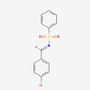 molecular formula C13H10BrNO2S B5778413 Benzenesulfonamide, N-[(4-bromophenyl)methylene]- 