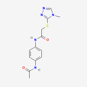 molecular formula C13H15N5O2S B5778425 N~1~-[4-(ACETYLAMINO)PHENYL]-2-[(4-METHYL-4H-1,2,4-TRIAZOL-3-YL)SULFANYL]ACETAMIDE 