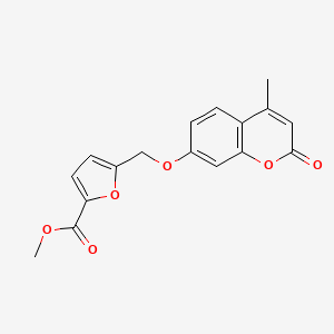 molecular formula C17H14O6 B5778500 methyl 5-{[(4-methyl-2-oxo-2H-chromen-7-yl)oxy]methyl}furan-2-carboxylate 