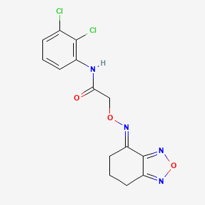 molecular formula C14H12Cl2N4O3 B5778507 N-(2,3-dichlorophenyl)-2-{[(4E)-6,7-dihydro-2,1,3-benzoxadiazol-4(5H)-ylideneamino]oxy}acetamide 