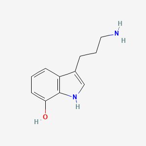 molecular formula C11H14N2O B577852 1H-Indol-7-ol, 3-(3-aminopropyl)- CAS No. 1367963-08-3