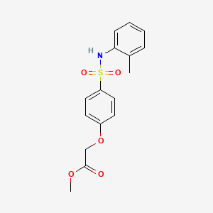 molecular formula C16H17NO5S B5778553 Methyl 2-[4-[(2-methylphenyl)sulfamoyl]phenoxy]acetate 