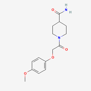 molecular formula C15H20N2O4 B5778610 1-[(4-Methoxyphenoxy)acetyl]piperidine-4-carboxamide 