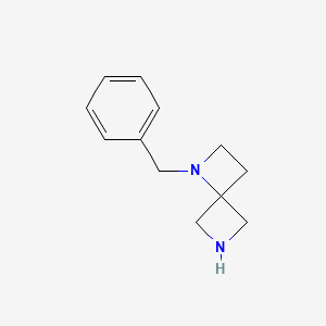 molecular formula C12H16N2 B577862 1-Benzyl-1,6-diazaspiro[3.3]heptane CAS No. 1223573-42-9