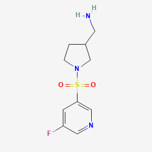 molecular formula C10H14FN3O2S B577866 (1-(5-Fluoropyridin-3-ylsulfonyl)pyrrolidin-3-yl)methanamine CAS No. 1284432-41-2