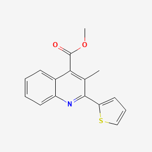 molecular formula C16H13NO2S B5778668 Methyl 3-methyl-2-(thiophen-2-yl)quinoline-4-carboxylate 