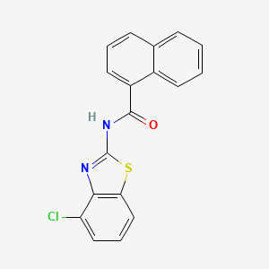 molecular formula C18H11ClN2OS B5778687 N-(4-chloro-1,3-benzothiazol-2-yl)naphthalene-1-carboxamide 