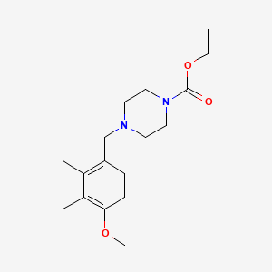 molecular formula C17H26N2O3 B5778694 ethyl 4-[(4-methoxy-2,3-dimethylphenyl)methyl]piperazine-1-carboxylate 