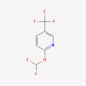 molecular formula C7H4F5NO B577870 2-(Difluoromethoxy)-5-(trifluoromethyl)pyridine CAS No. 1214328-65-0