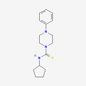 molecular formula C16H23N3S B5778709 N-cyclopentyl-4-phenylpiperazine-1-carbothioamide 