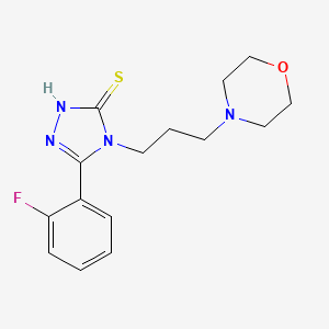 molecular formula C15H19FN4OS B5778724 5-(2-Fluorophenyl)-4-(3-morpholinopropyl)-2,4-dihydro-3H-1,2,4-triazole-3-thione 