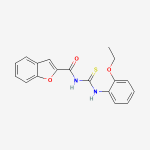molecular formula C18H16N2O3S B5778735 N-[(2-ethoxyphenyl)carbamothioyl]-1-benzofuran-2-carboxamide 