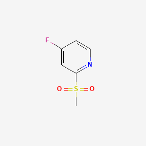 molecular formula C6H6FNO2S B577877 4-Fluoro-2-(methylsulfonyl)pyridine CAS No. 1207613-69-1