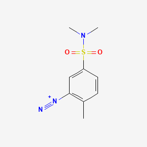 molecular formula C9H12N3O2S+ B577878 5-(Dimethylsulfamoyl)-2-methylbenzenediazonium CAS No. 12216-87-4