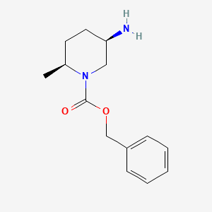 molecular formula C14H20N2O2 B577879 benzyl (2S,5R)-5-amino-2-methylpiperidine-1-carboxylate CAS No. 1207947-49-6