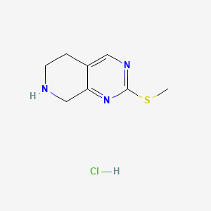 molecular formula C8H12ClN3S B577881 2-(Methylthio)-5,6,7,8-tetrahydropyrido[3,4-D]pyrimidine hydrochloride CAS No. 1226776-81-3